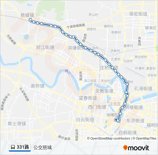 公交331路的线路图