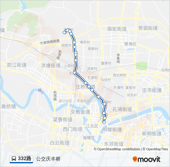332路 Bus Line Map
