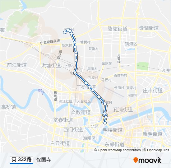 332路 Bus Line Map