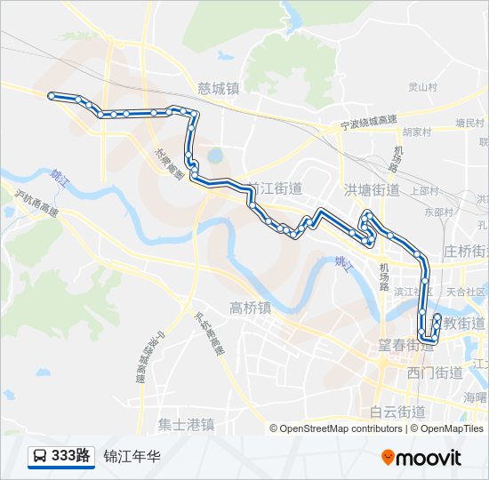 公交333路的线路图