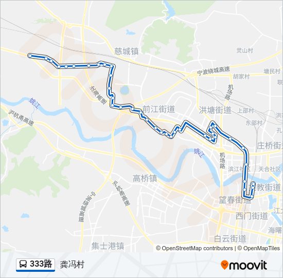 公交333路的线路图