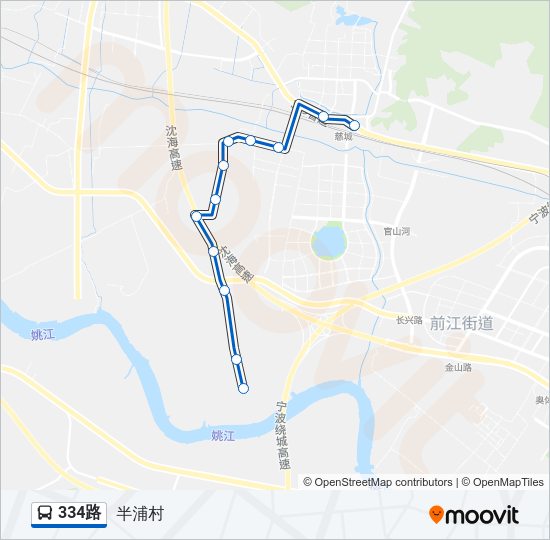 334路 Bus Line Map