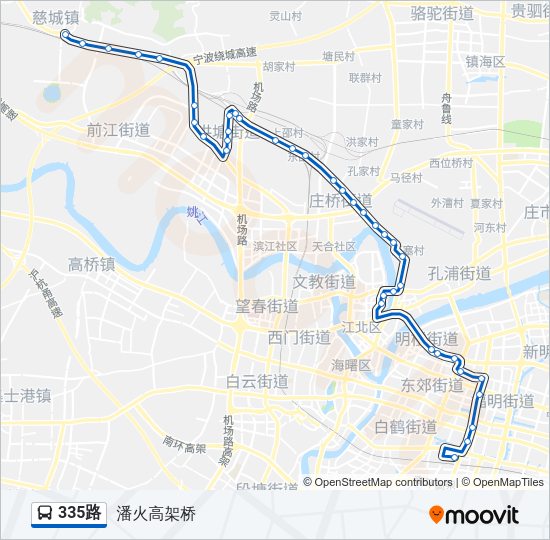 公交335路的线路图
