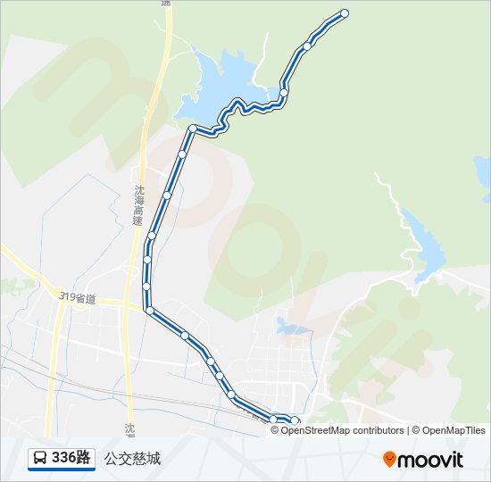 公交336路的线路图