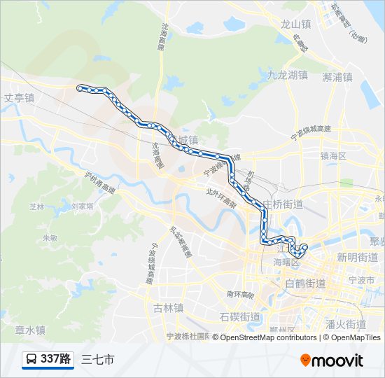 宁波330路公交车路线图图片