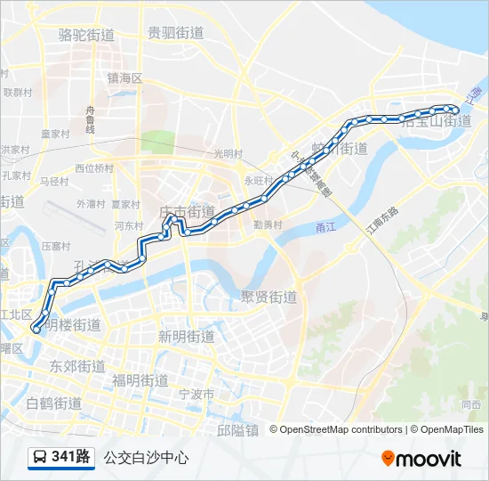 公交341路的线路图