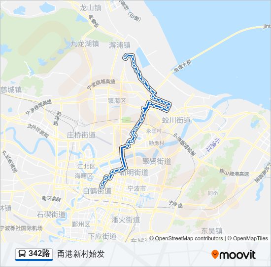 公交342路的线路图