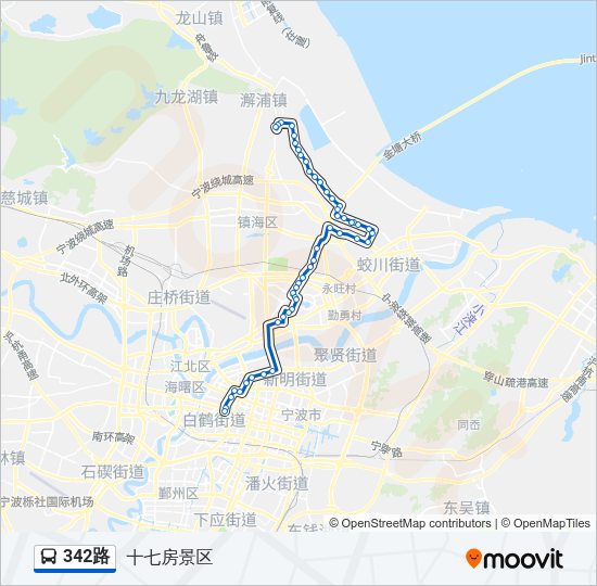 公交342路的线路图