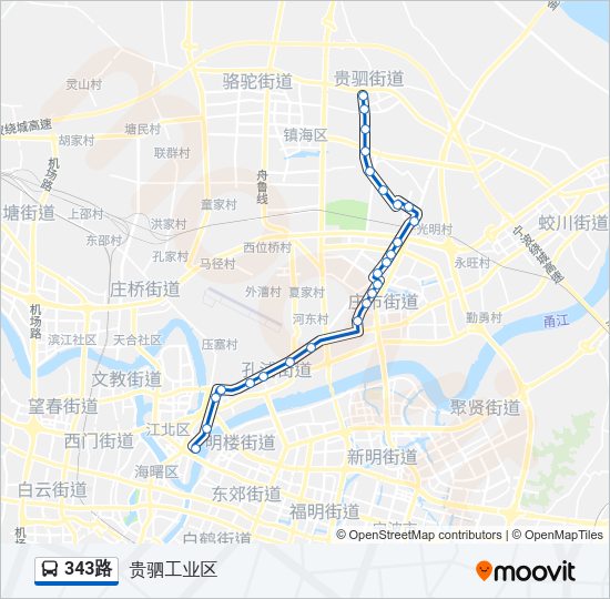 343路 Bus Line Map