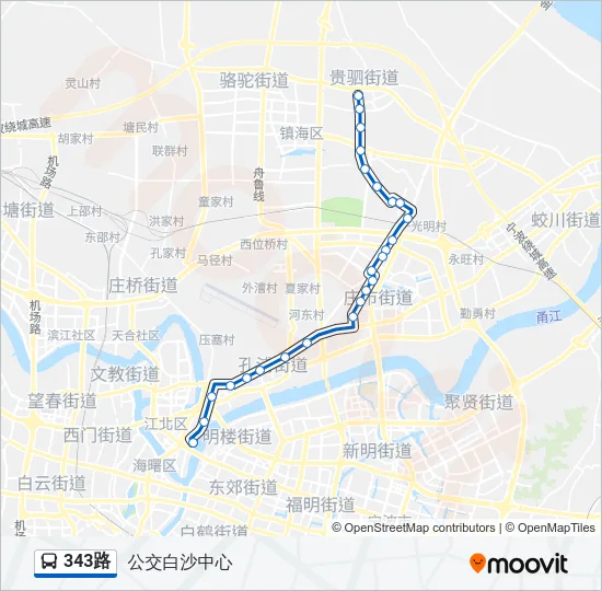 343路 Bus Line Map