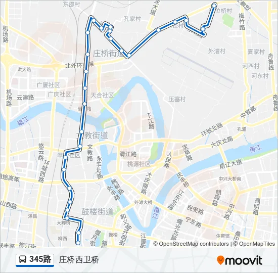 345路 Bus Line Map