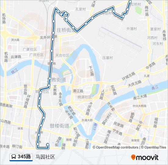 345路 Bus Line Map