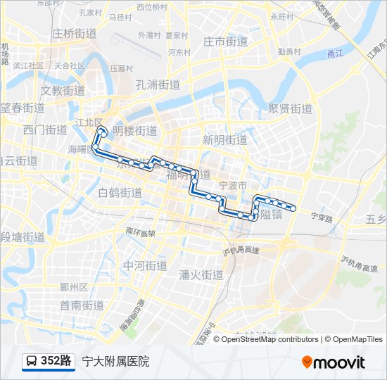 公交352路的线路图