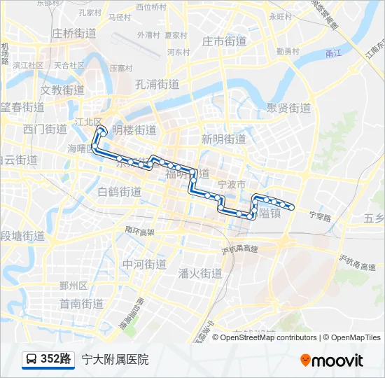 352路 Bus Line Map