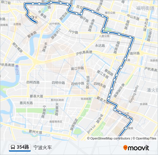 公交354路的线路图