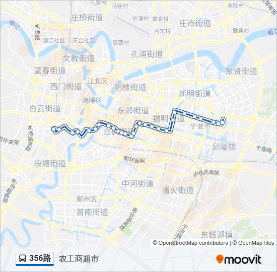 公交356路的线路图