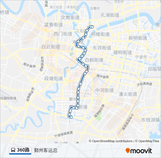 360路 Bus Line Map