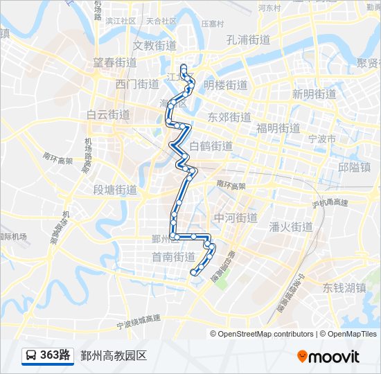 公交363路的线路图