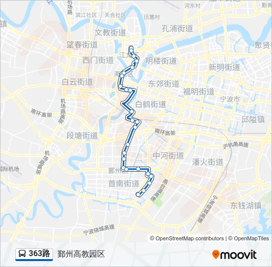 363路 Bus Line Map