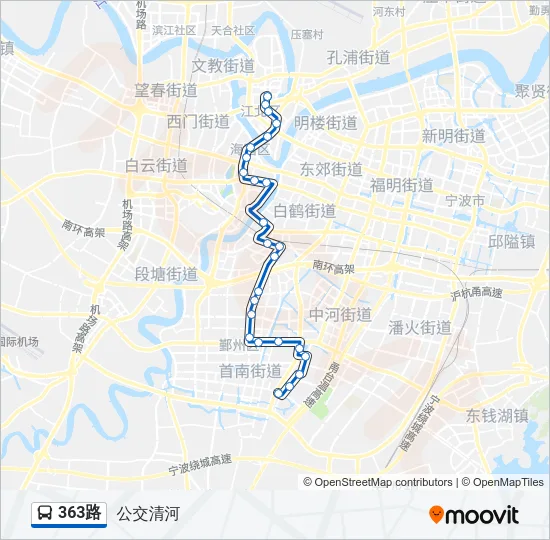 363路 Bus Line Map