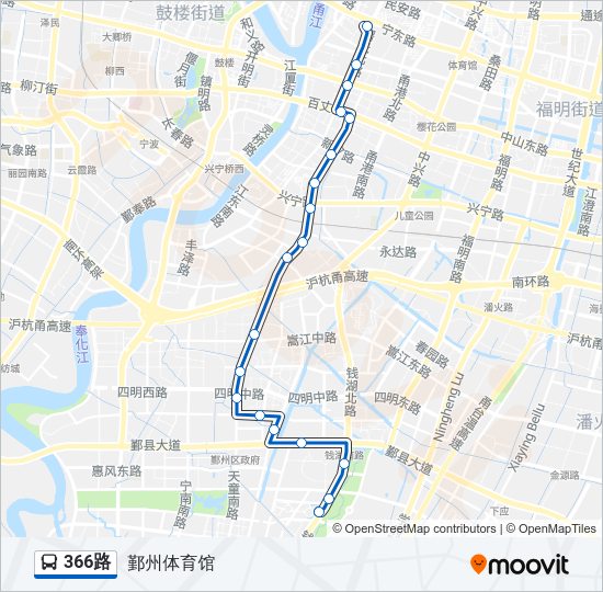366路 Bus Line Map
