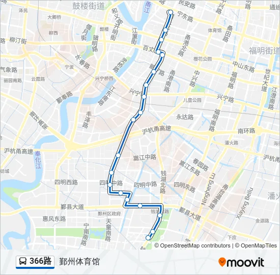 366路 Bus Line Map