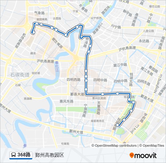公交368路的线路图