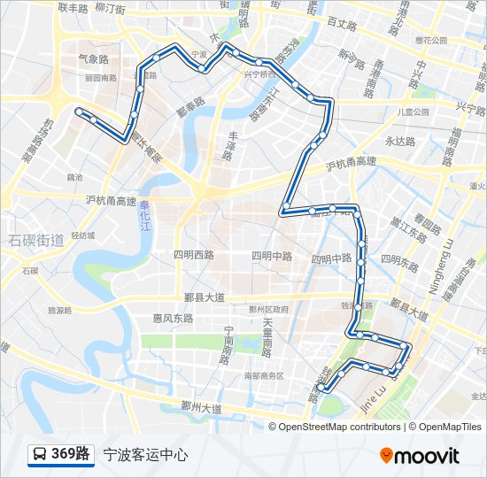 公交369路的线路图