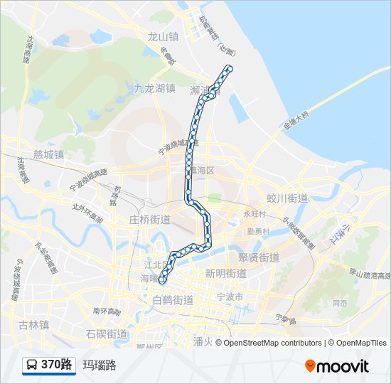 公交370路的线路图