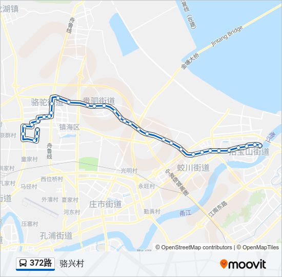 公交372路的线路图