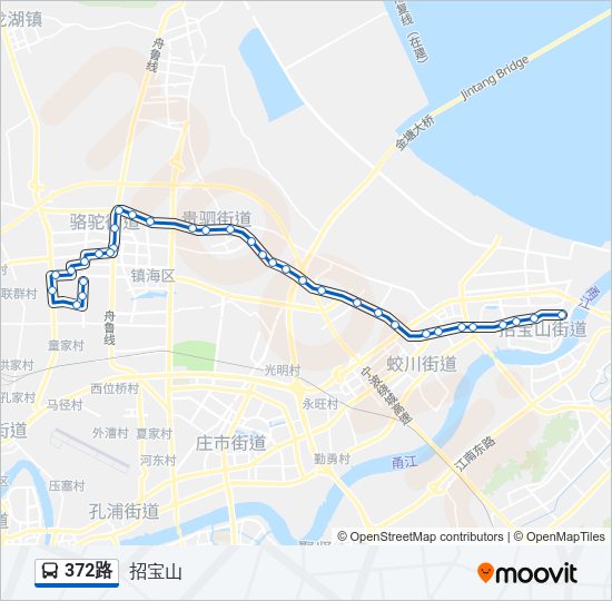 公交372路的线路图