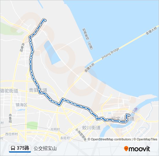 公交375路的线路图