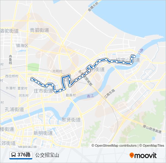 公交376路的线路图