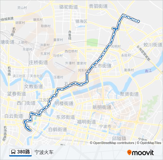 380路 Bus Line Map