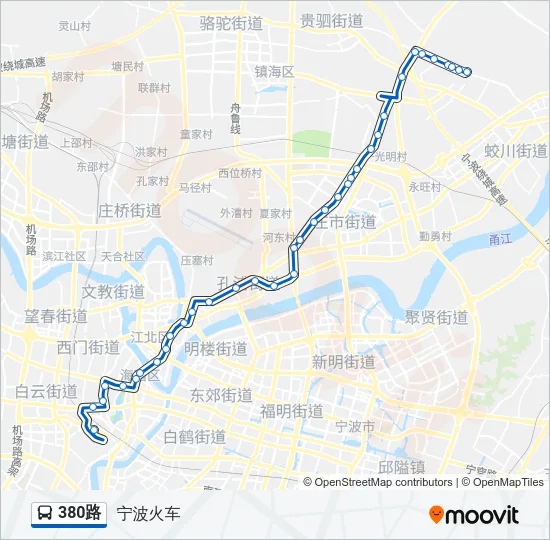 380路 Bus Line Map