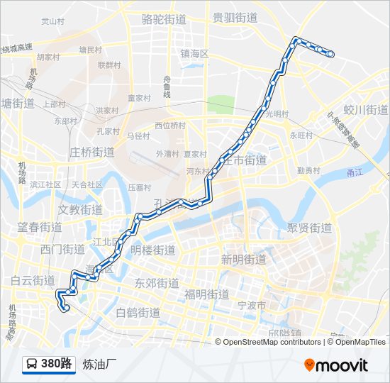 380路 Bus Line Map
