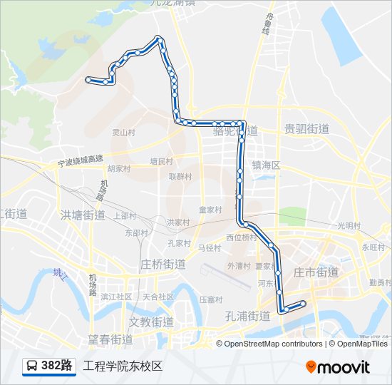 382路 Bus Line Map