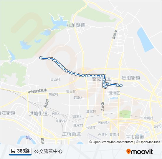 383路 Bus Line Map