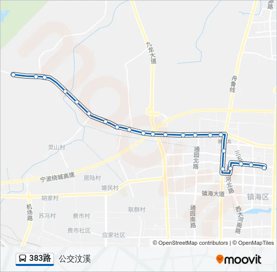 383路 Bus Line Map