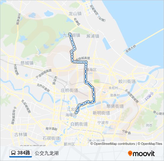 公交384路的线路图