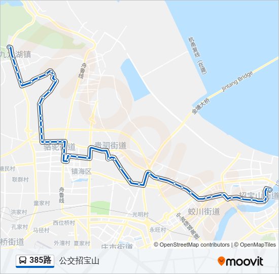 公交385路的线路图