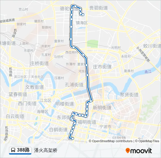 公交388路的线路图