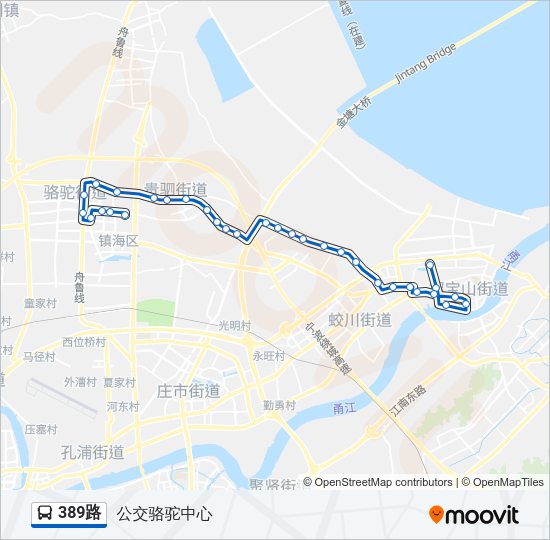 公交389路的线路图