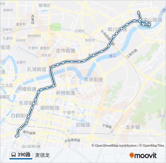 390路 Bus Line Map