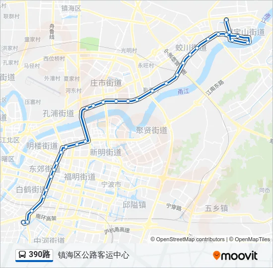 390路 Bus Line Map
