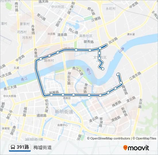 391路 Bus Line Map