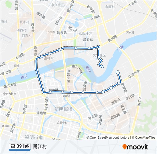 公交391路的线路图
