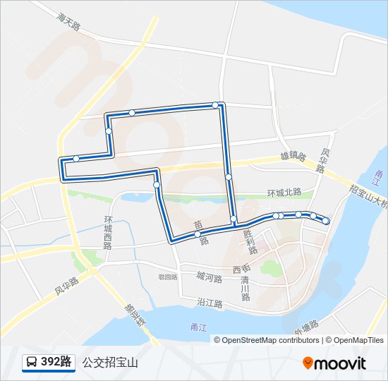 公交392路的线路图