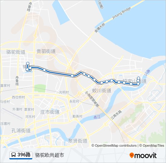公交396路的线路图