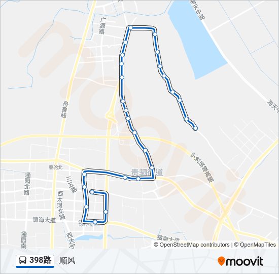 公交398路的线路图